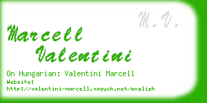 marcell valentini business card